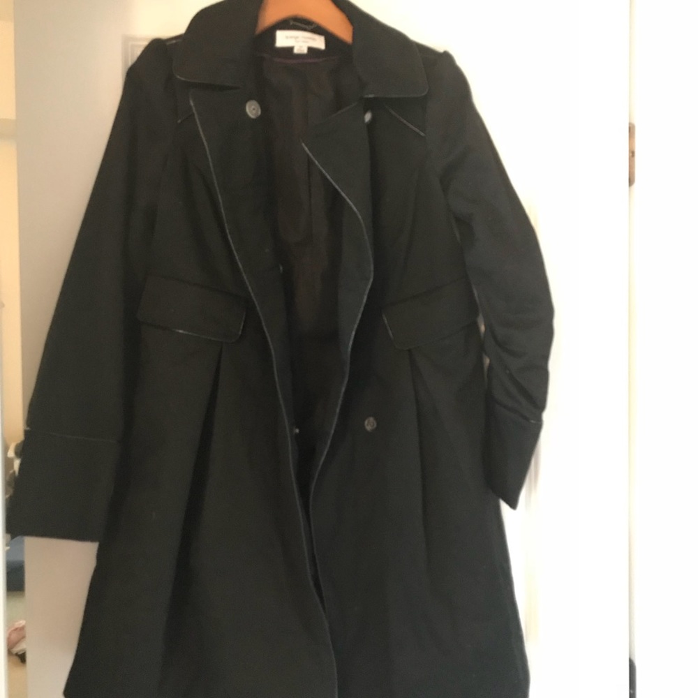 Black maternity dress coat